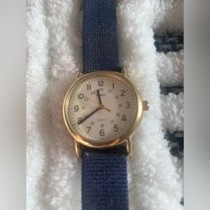 Timex blue woven canvas wrist band classic